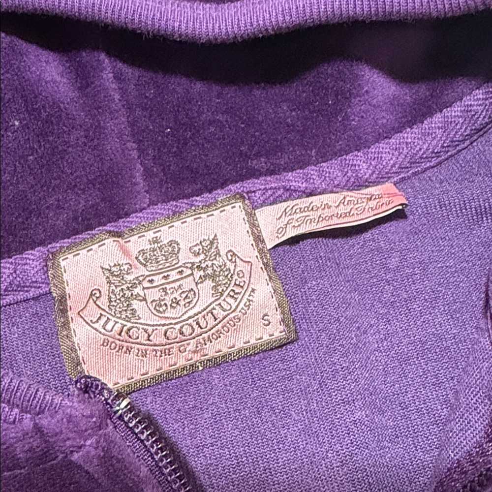 Juicy Couture Vintage Velour Zip-up Small - Picture 2 of 8